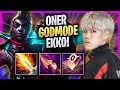 ONER LITERALLY GOD MODE WITH EKKO! - T1 Oner Plays Ekko JUNGLE vs Nidalee! | Season 2024