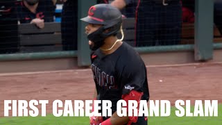 Rece Hinds Hits His First Career Grand Slam in Just 5th MLB Game!!
