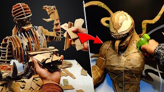 Sculpting CARNAGE from Cardboard | Venom Let There Be Carnage  | Timelapse