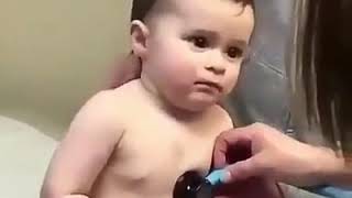 Cute Baby Reaction on Sad Song to Doctor while medical Checking