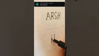 Arsh ➡️ name logo comment your name #instagram #viral #trending #artist #short feed