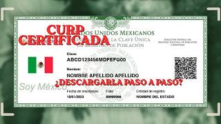 ¿COMO DESCARGAR TU CURP CERTIFICADA EN EL AÑO 2026?