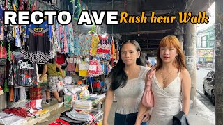 MANILA CITY PHILIPPINES- A rush hour walk along Recto Ave.DIVISORIA MANILA [4k]