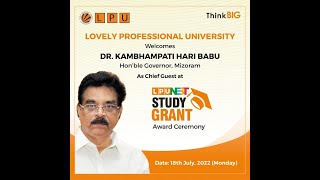 LPU Welcomes Dr. Kambhampati Hari Babu,Hon'ble Governor, Mizoram as Chief Guest | Live