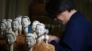 ひな人形を作るプロセス。京都で1000年前から作られる伝統的工芸品