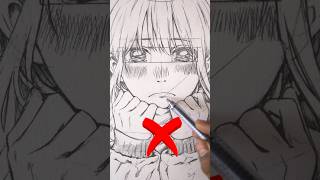 How to draw anime MOUTH with pencil #howtodraw #イラスト#アナログイラスト