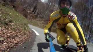 Avril 2013 / Downhill Skateboard - Buttboard / Hautes-Pyrénées - Col d'Aspin