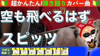 🔰【コード付き】空も飛べるはず　/　スピッツ　弾き語り ギター初心者