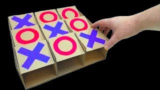 How to make a game of Tic Tac Toe from cardboard Board game