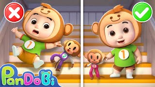 Five Little Monkeys Jumping on the Bed | Numbers Counting 1-5 | Pandobi Nursery Rhymes & Kids Songs