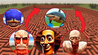 SCP-096 vs Tung Tung Sahur vs Colossal Titan – EPIC GMod Battle!