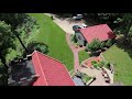 Drone video shows the Helmer Castle from a birds eye view