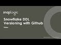 Snowflake DDL Versioning with Github Demo