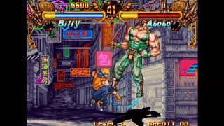 Double Dragon (Neo Geo/Arcade)双截龙格斗Billy比利 非版边打Abobo乾坤连改进版(4K版))