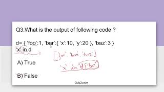 Python: Complete Dictionary with MCQs
