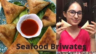 Moroccan Seafood Briwates  / crispy, delicious, and spicy.بريوات بالحوت والشعرية الصينية