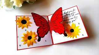 DIY Mother's Day Card | POP UP CARD for Mother's Day | Handmade Butterfly Card | Tutorial