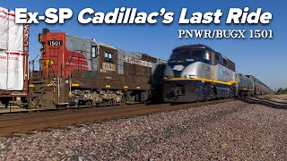 Ex-SP SD7's Last Ride - PNWR/BUGX 1501 at Figarden Siding - 9/27/23