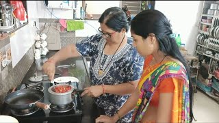 आज सासुबाई ने बनवल mix veg baingan bharta \u0026 hotel style tomato soup | आजचा नवीन बेत