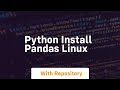 python install pandas linux