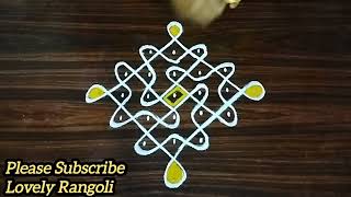 அழகிய சிக்கு கோலம் Easy Sikku Kolam for Beginners Traditional sikku kolam #sikkukolam #kambikolam