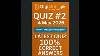 AI Using Python Quiz # 2 DigiSkills | 100% Solution #aivideo #learnpython #coding #education