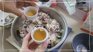 8월 브이로그 Vlog - 제습기 | 요상한 날씨 | 필라테스 | 야근 | 집들이 | 두바이초콜릿