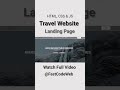 How to Create Travel Website Using HTML and CSS | Fast Code