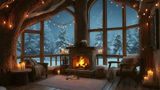 ❄️🔥Magical Winter Ambience in a Hidden Mountain Escape | ASMR,Relax,Study,Sleep