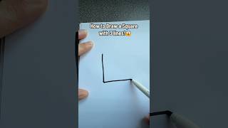 How To Draw a Square with 3 Lines? 🤯 INPOSSIBLE