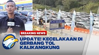 BREAKING NEWS - Kecelakaan di Gerbang Tol Kalikangkung Sebabkan Antrian Panjang