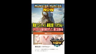 【モンハンNOW】緊急クエストチャレンジ　★5　暴風注意！パオウルムー リベンジ