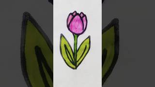 Creative Flower Coloring 🌷🩷,Drawing for girls, Colouring for girls #art #drawing #trending