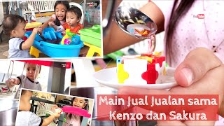 Pretend Play main Jual Kue | Zara Cute belajar dengan Mainan Anak Edukatif LaQ dan Slime Play