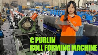 【Purlin】Linbay-C purlin roll forming machine with flying cut