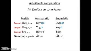 EvasSfi Adjektivets komparation