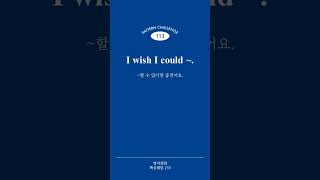 [영어회화 핵심패턴 233] Pattern 113 I wish I could ~.