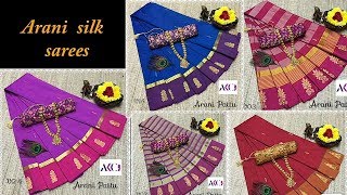 Arani Pattu Saree with contrast Border with price || Premi Collections