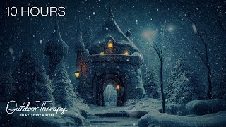 Fantasy Blizzard at a Magic Portal | Howling Wind & Blowing Snow Ambience for Sleep | 10 HOURS