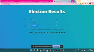 Voting DAPP | Blockchain | Using ReactJs + Etherjs