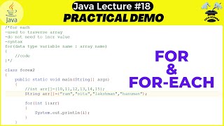 for and for each loop | Java Tutorial for Beginners | Tech Wizard