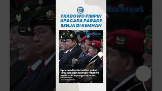 Tangguhnya Prabowo Pimpin Upacara Parade Senja di Kementerian Pertahanan