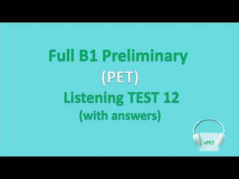 B1 Preliminary (PET) Listening Test 12 With Answers (new Format) - YouTube