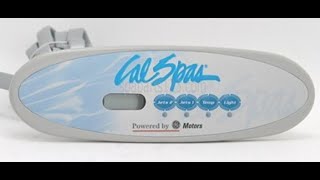 Cal Spas Hot Tub Topside Control Panel Programming 4 button panel