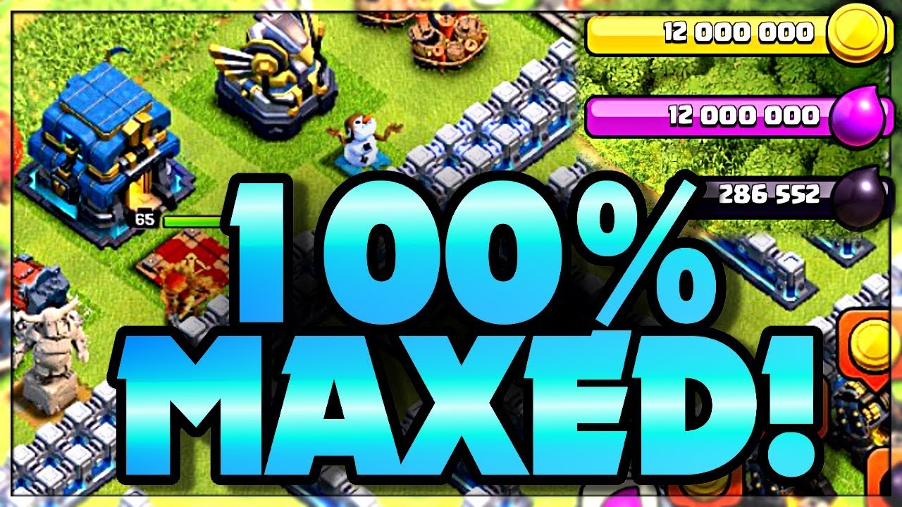 Clash Of Clans 100% Maxed Out Base And How I Did It - YouTube