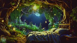 【睡眠用BGM】物語の世界へ誘う洞窟と月の癒しギターBGM Escape to a Storybook World: Moonlit Cave Guitar BGM