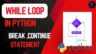 WHILE Loop in Python | Using BREAK, CONTINUE Statement in While loop | Python For Beginners #loop