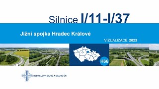 ŘSD ČR - Silnice I/11 - I/37 Jižní spojka Hradec Králové (vizualizace, 2023)