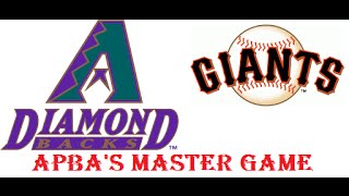 '99 Diamondbacks @ '93 Giants | Apba Master Game