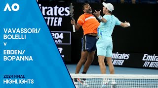 Bolelli/Vavassori v Bopanna/Ebden Highlights | Australian Open 2024 Final